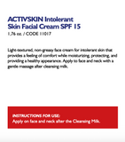 FACIAL CREAM FOR INTOLERANT SKIN SPF 15 1.76 oz.