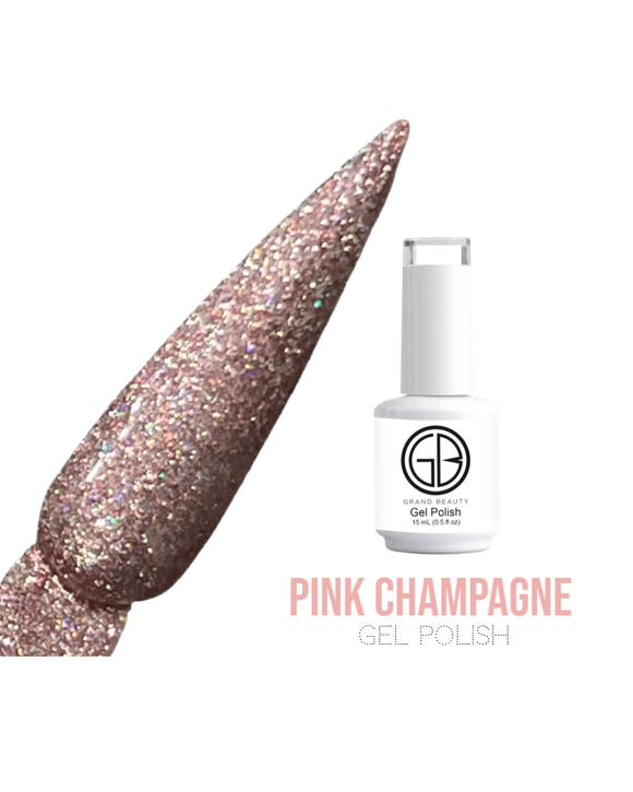 Pink Champagne- Glitter Gel Polish