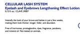 CELLULAR LASH SYSTEM EYELASH AND EYEBROWS LOTION 0.15 fl. oz.
