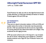 ULTRA LIGHT FACIAL SUNSCREEN SPF 50+ 1.69 fl. oz.
